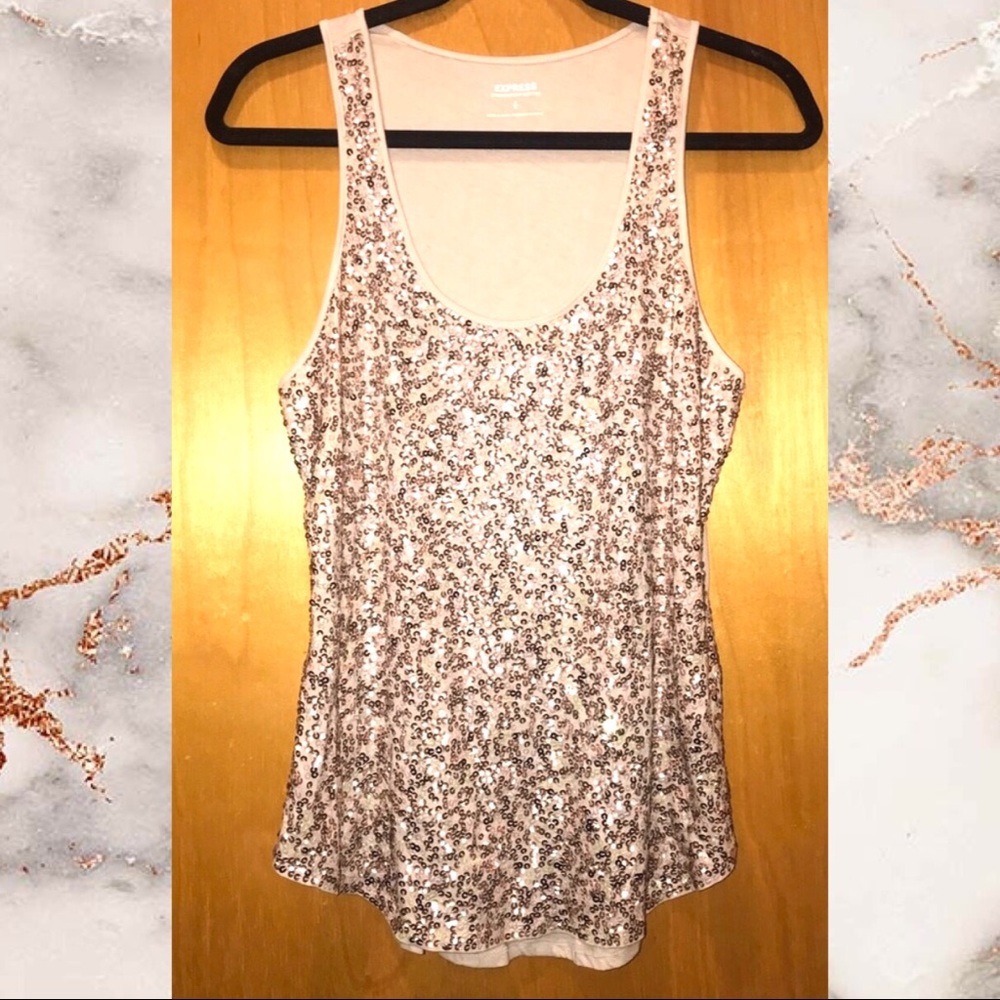 Express Sequin Racerback Tank